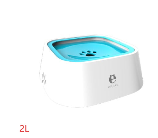 White water bowl with a bright blue inner plate, shown with a small burned-in size label in the corner of the frame